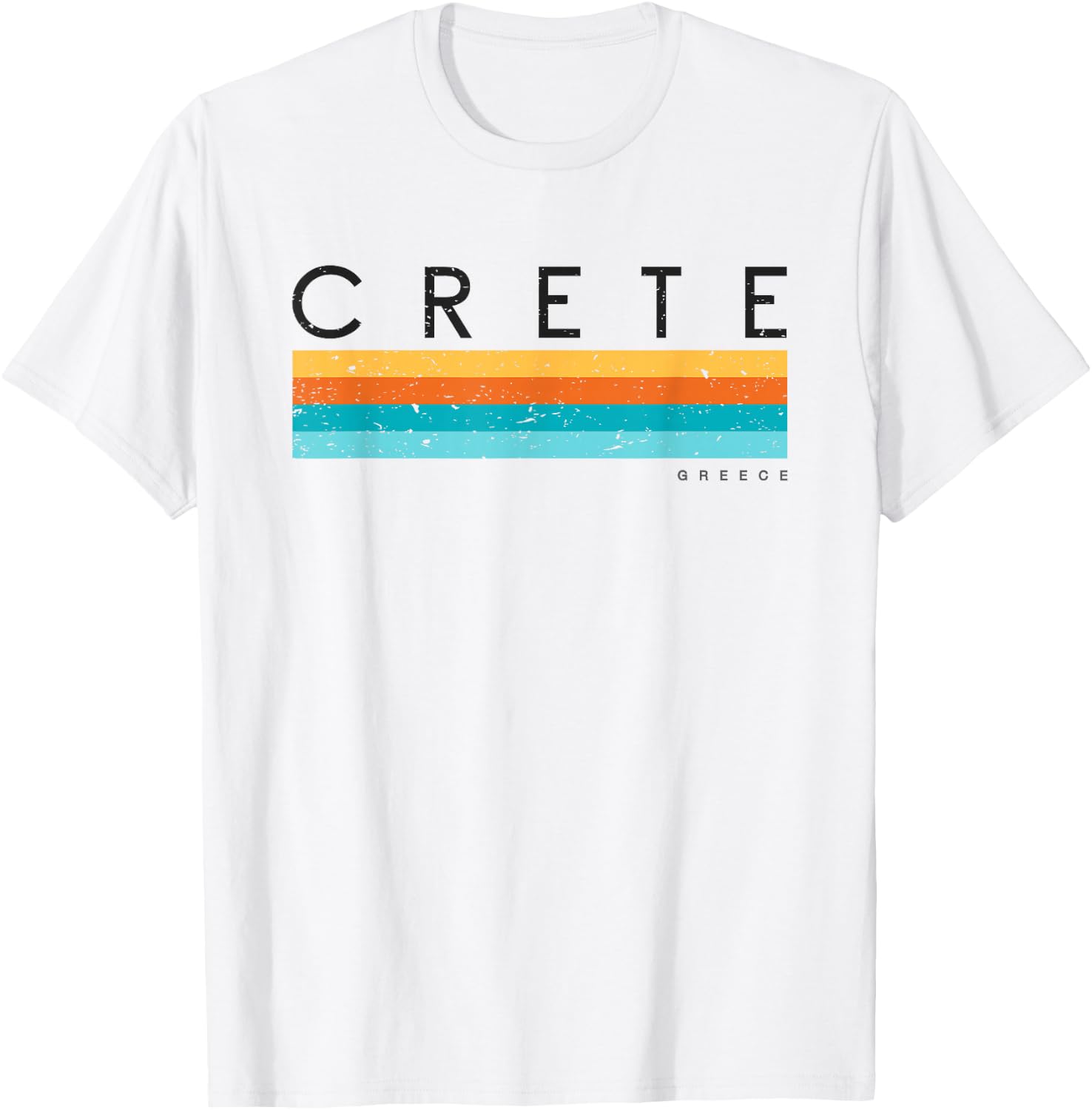 Vintage Crete Greece Retro Design T-Shirt - T-Shirt | White
