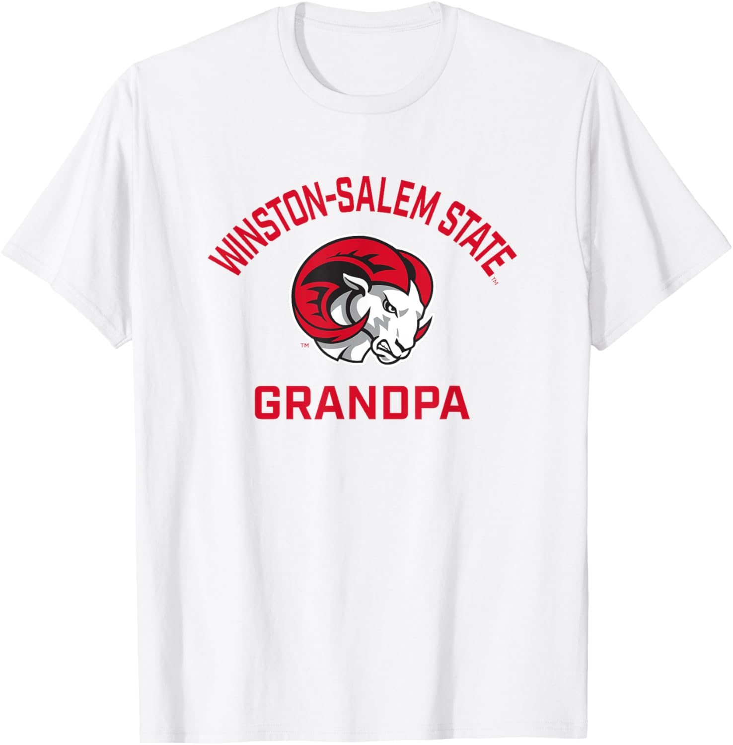 Winston-Salem State University WSSU Rams Arched Grandpa T-Shirt - T-Shirt | White