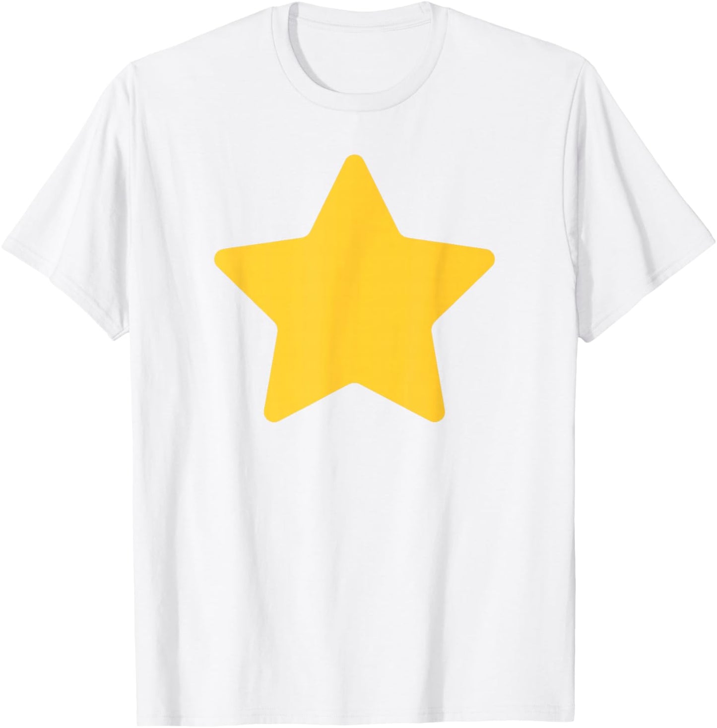 Classic Big Yellow Star Graphic on Front for Kids T-Shirt - T-Shirt | White