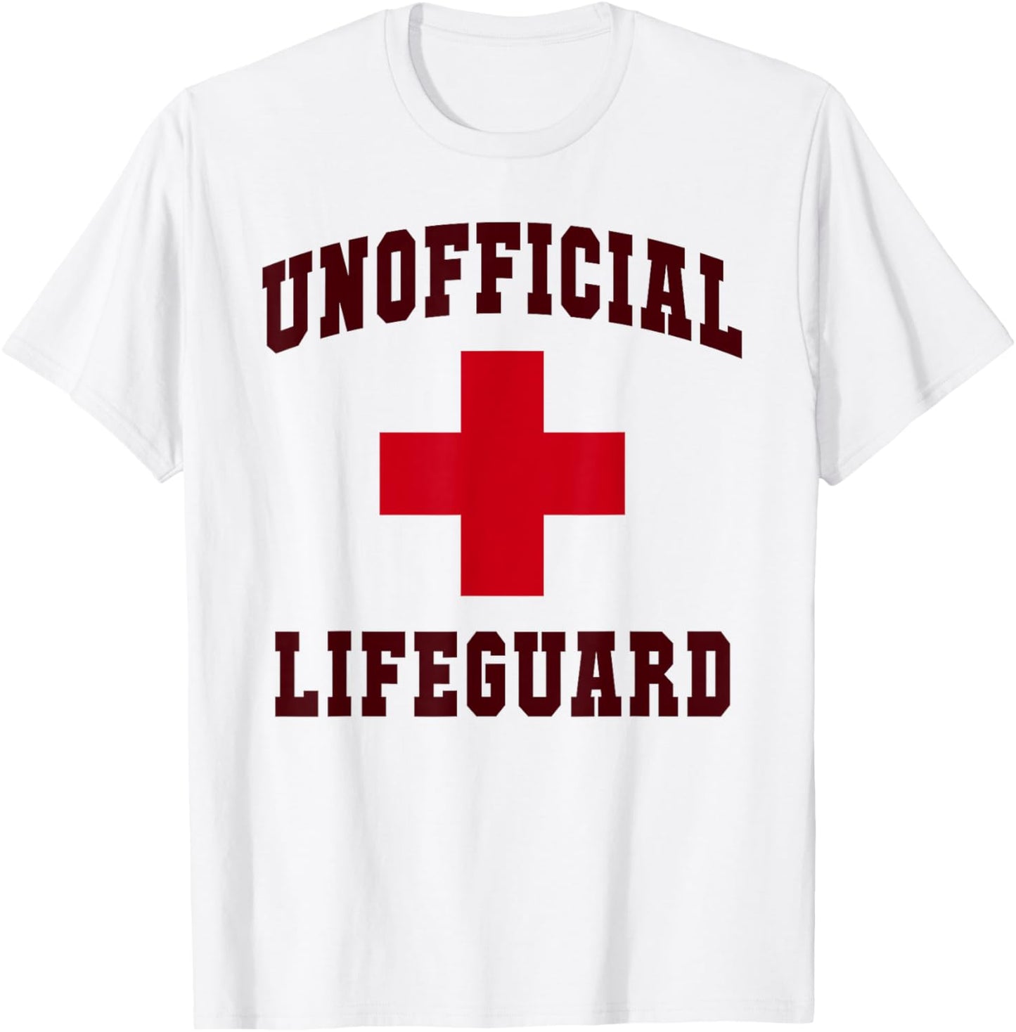 Sarcastic UNOFFICIAL LIFEGUARD Girl Vacay Swim Cruise T-Shirt - T-Shirt | White