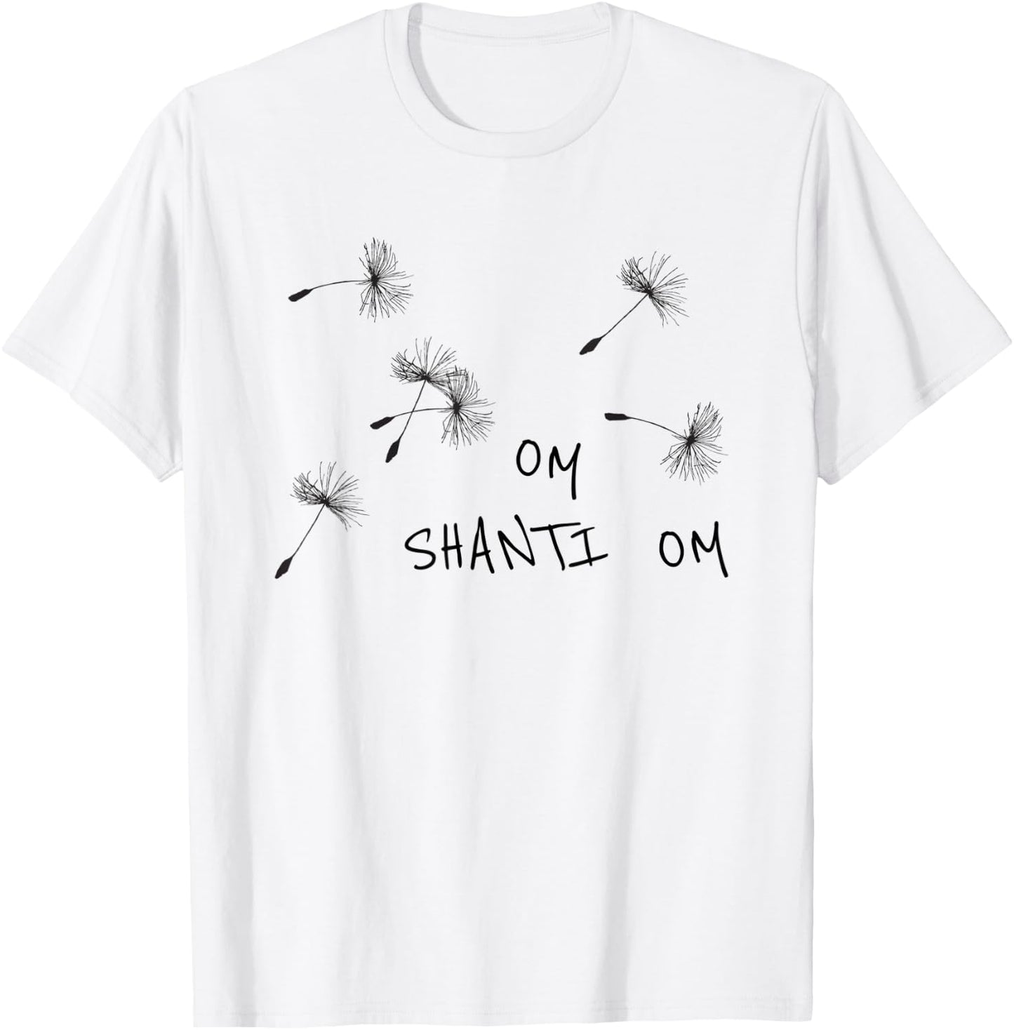 Meditation Saying Om Shanti Om Meditating Yoga T-Shirt - T-Shirt | White