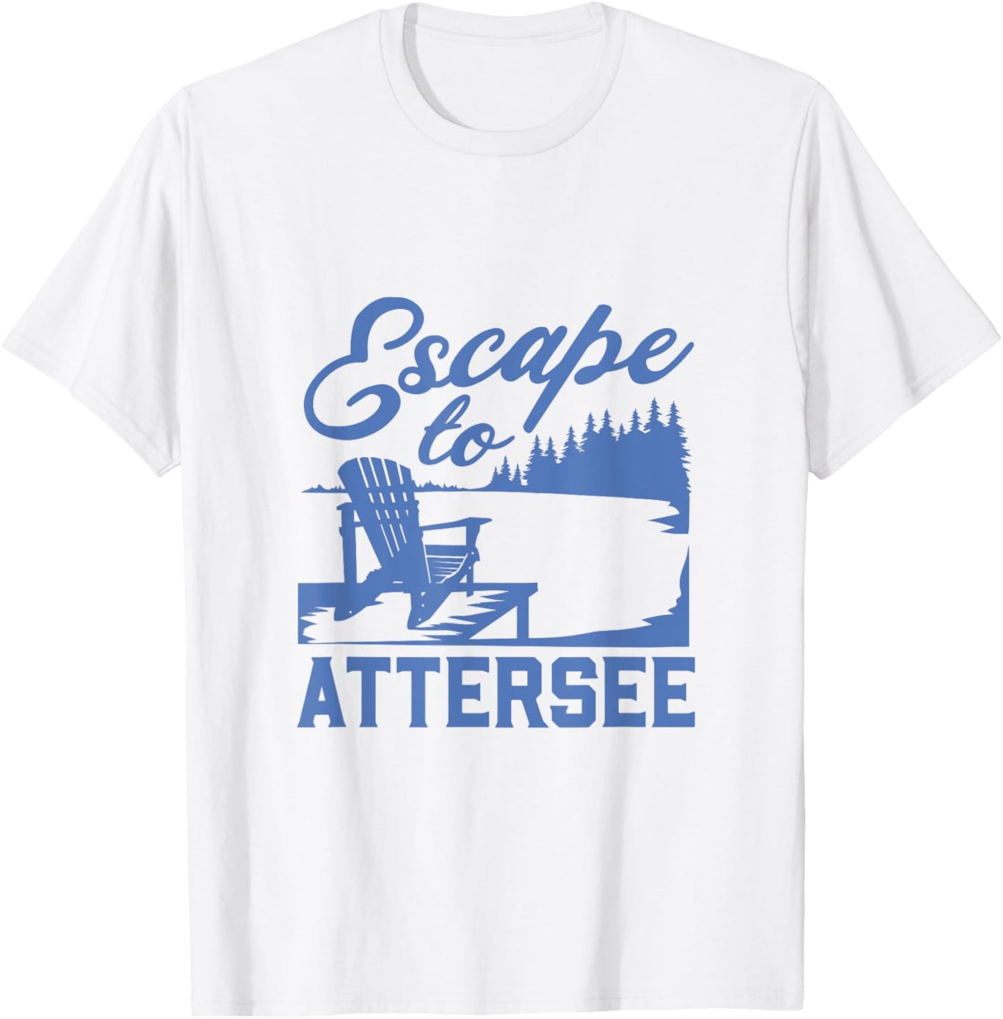 Ich fliehe zum Attersee T-Shirt - T-Shirt | White