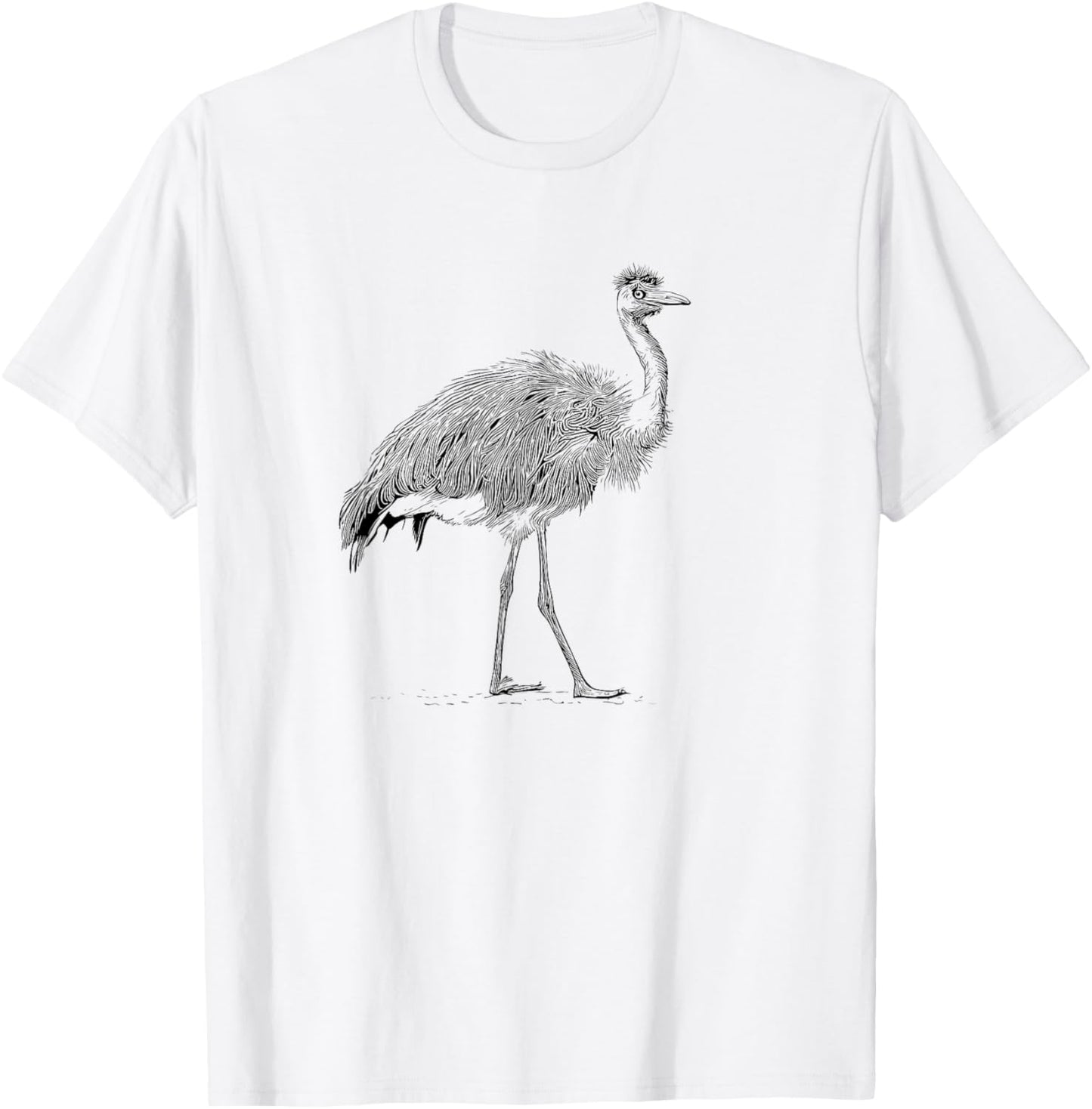 Zookeeper Retro Illustration Vintage Flightless Emu Lover T-Shirt - T-Shirt | White