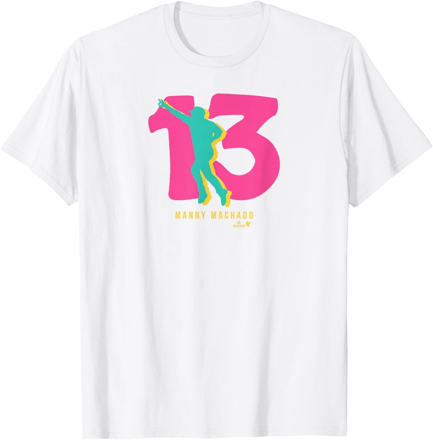 Manny Machado 13: San Diego - San Diego Baseball T-Shirt - T-Shirt | White