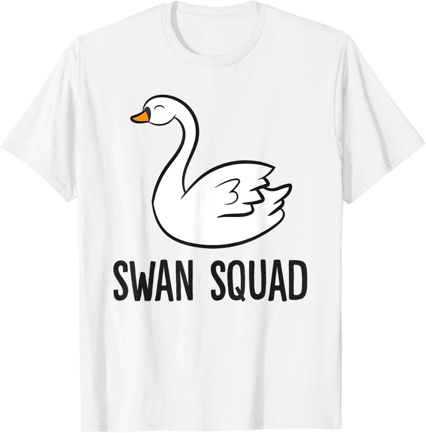 Swan Squad Cute Swan Bird Team Swans T-Shirt - T-Shirt | White