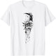 Celestial and Mystical Moon Goth T-Shirt - T-Shirt | White