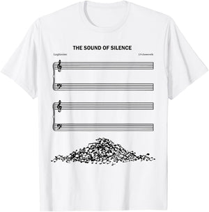 The Sound Of Silence Funny Musical T-Shirt - T-Shirt | White