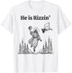 He Is Rizzin Shirt Basketball Jesus Funny Easter Christian T-Shirt - T-Shirt | White