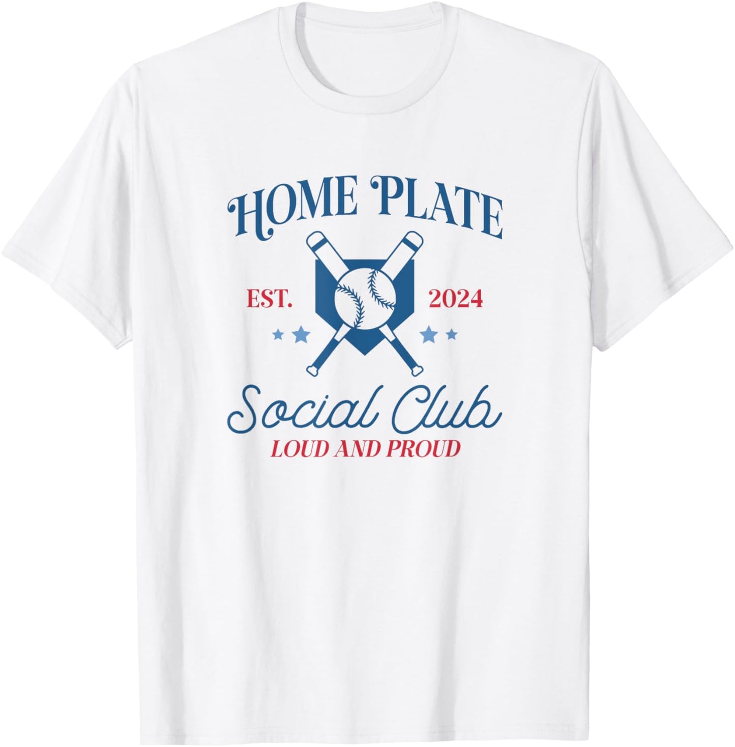 Spring 2024 Season Cute Baseball Mom Home Plate Social Club T-Shirt - T-Shirt | White