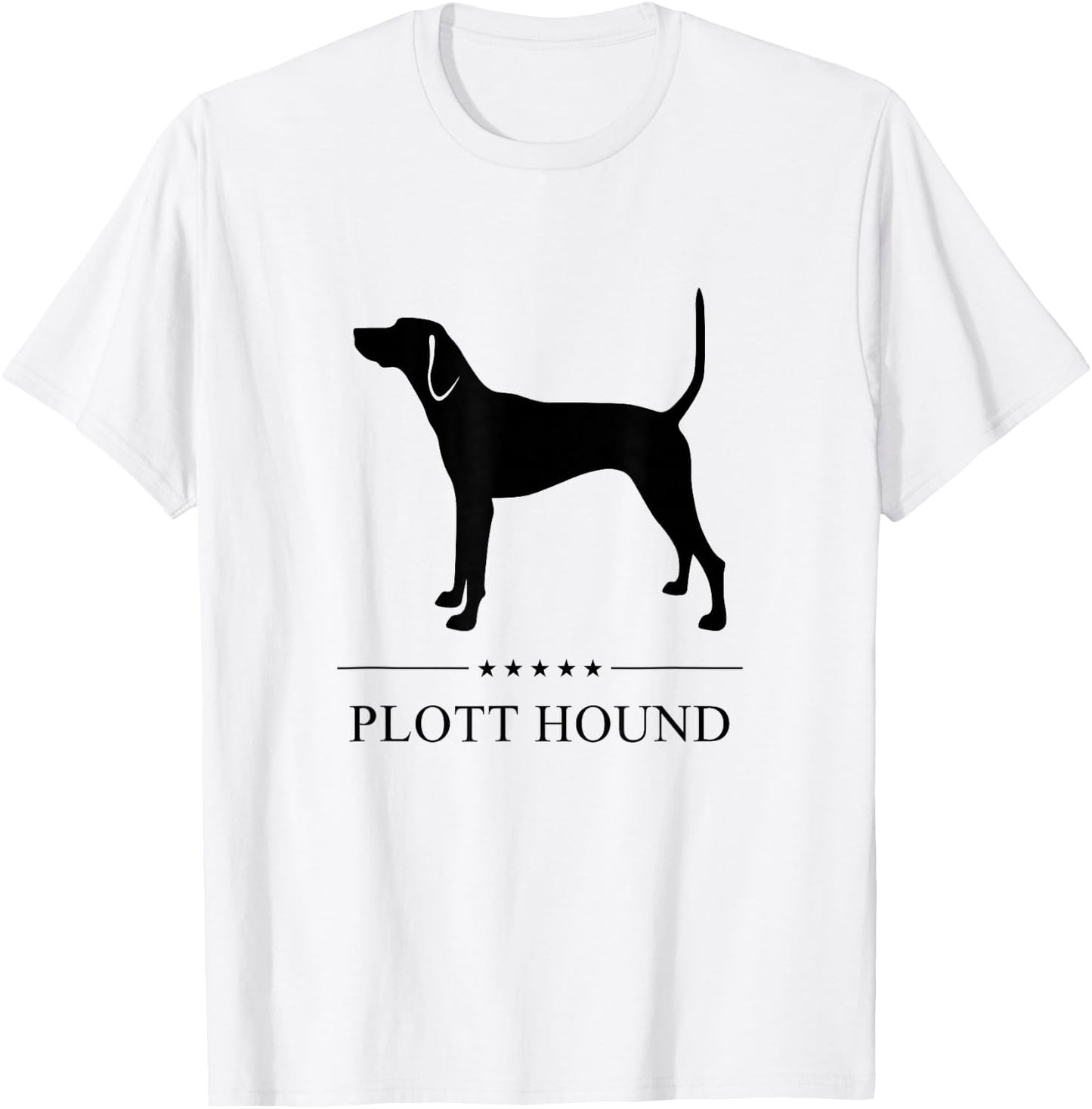 Plott Hound Black Silhouette T-Shirt - T-Shirt | White