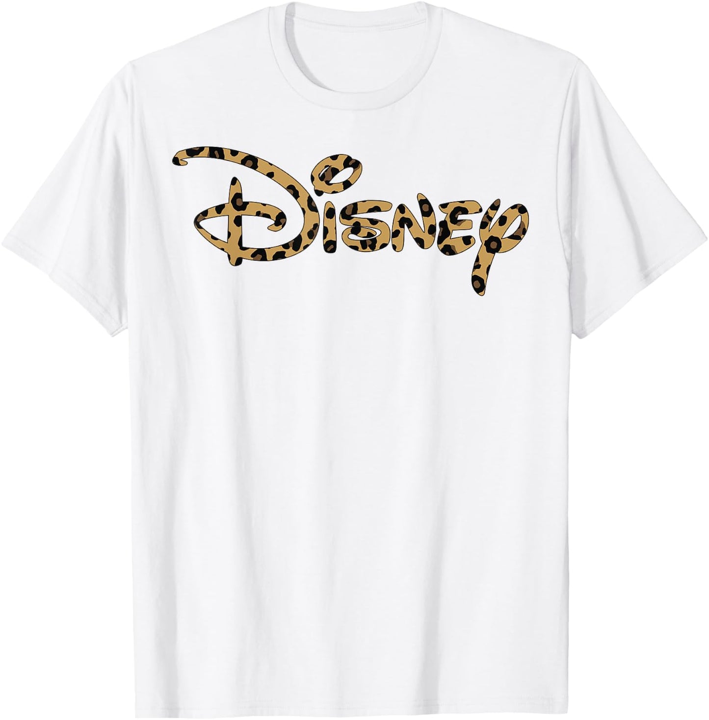 Disney Logo Leopard Fill T-Shirt - T-Shirt | White