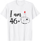 I Am 46 Plus 1 Middle Finger Funny 47th Birthday Women T-Shirt - T-Shirt | White