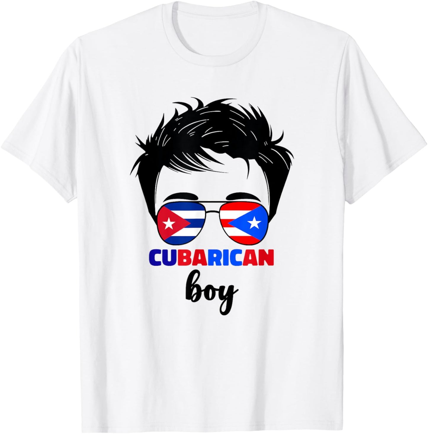 Half Cuban And Puerto Rican Rico Cuba Cubarican Kids Boys T-Shirt - T-Shirt | White