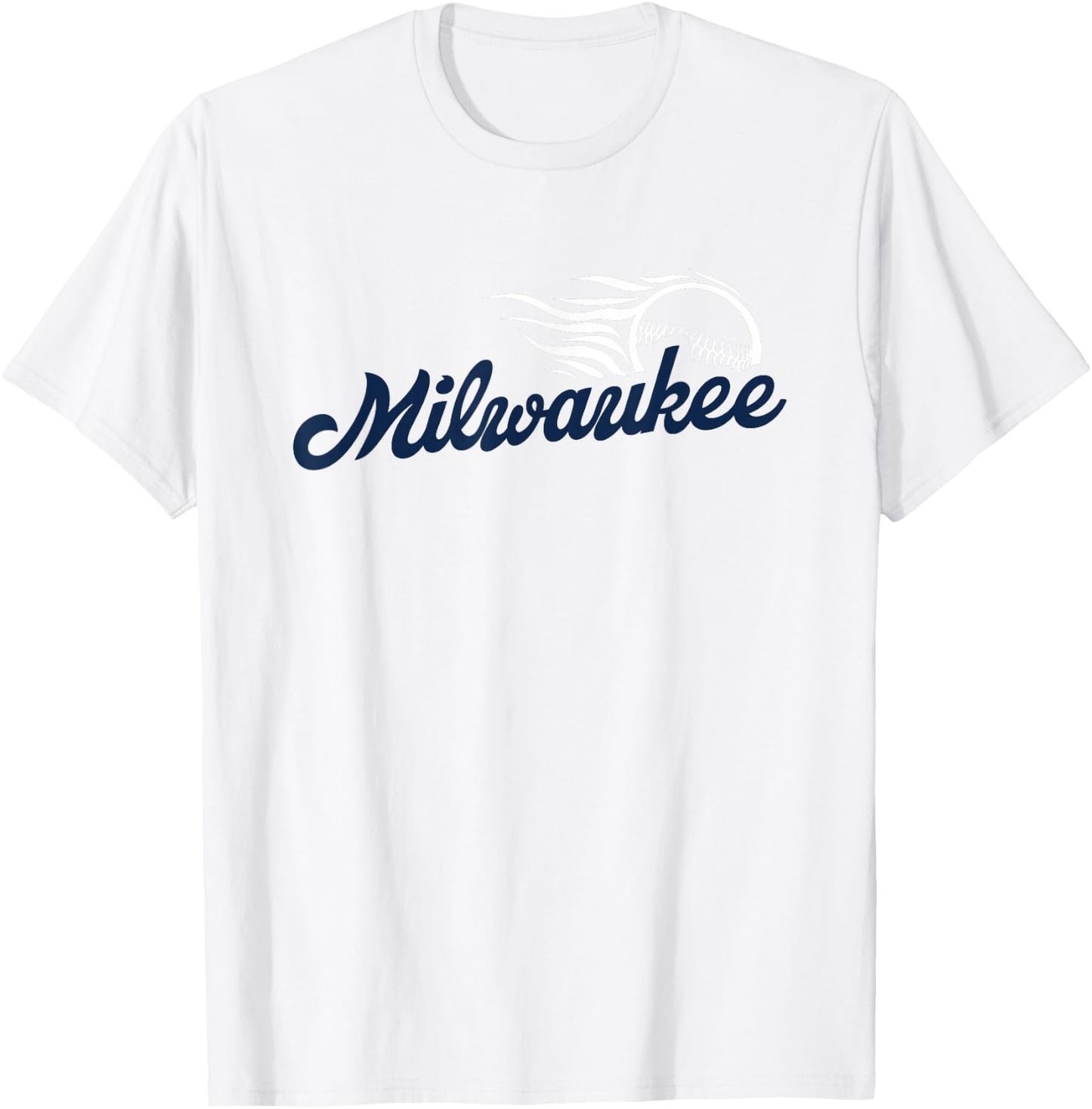 Milwaukee Baseball Vintage Minimalist Retro Baseball Lover T-Shirt - T-Shirt | White