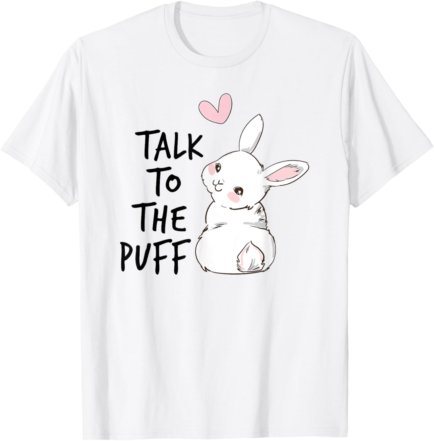 Talk To The Puff Rabbit T-Shirt - T-Shirt | White