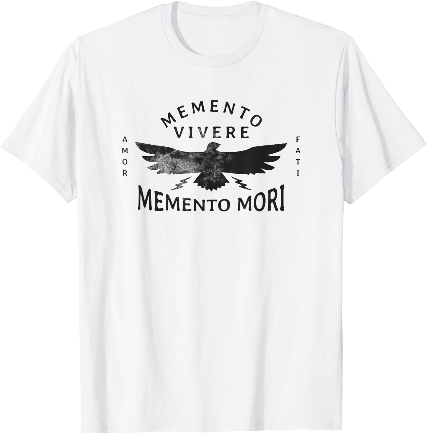 Stoic Quote | Amor Fati | Memento Mori T-Shirt - T-Shirt | White