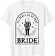 Bride Groom Skeleton Gothic Halloween Engagement Wedding T-Shirt - T-Shirt | White
