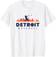 Detroit Baseball Minimalist City Skyline Baseball Lover T-Shirt - T-Shirt | White