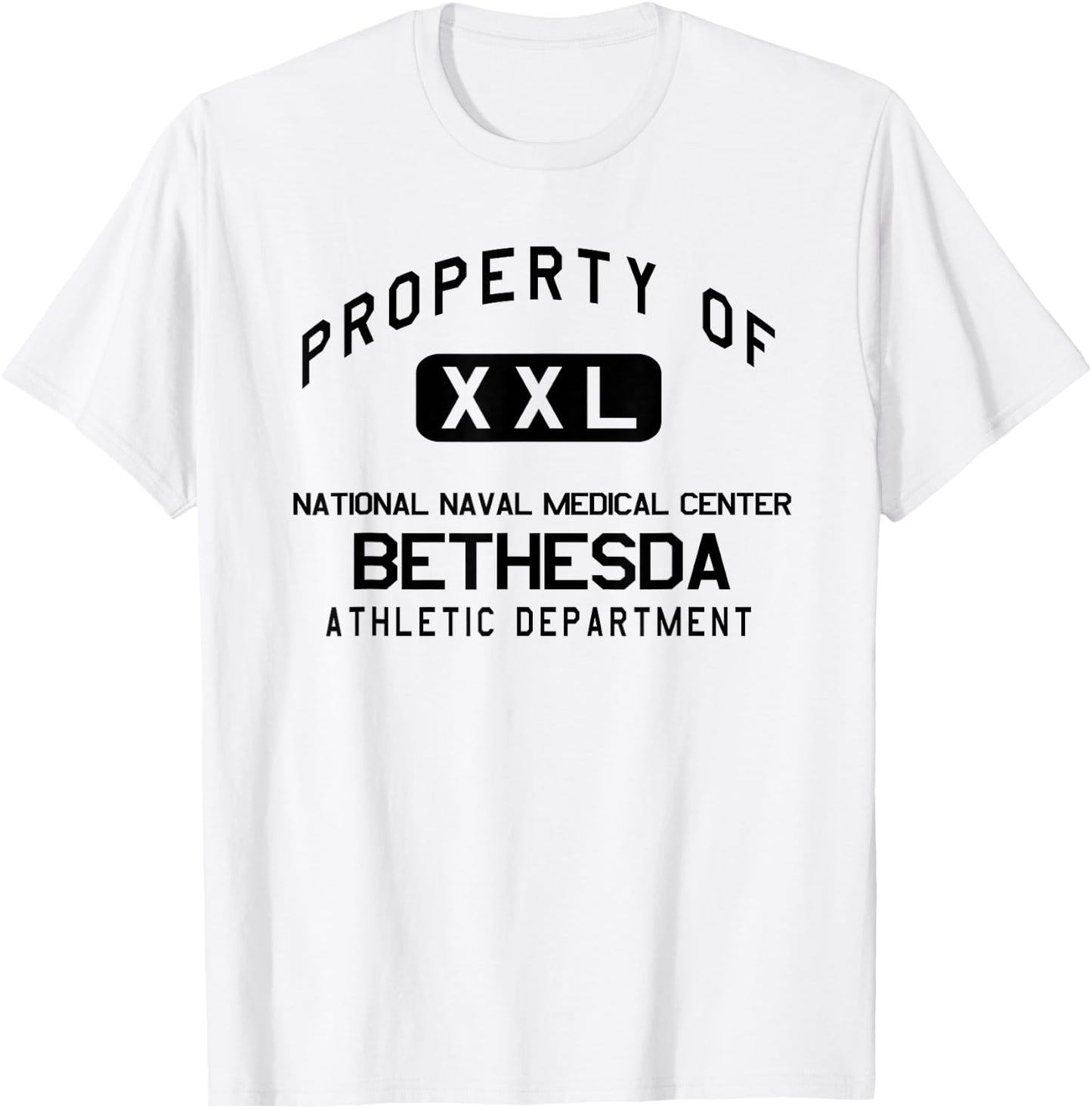 Property of Naval Medical Center Bethesda NNMC Athletic Dept T-Shirt - T-Shirt | White