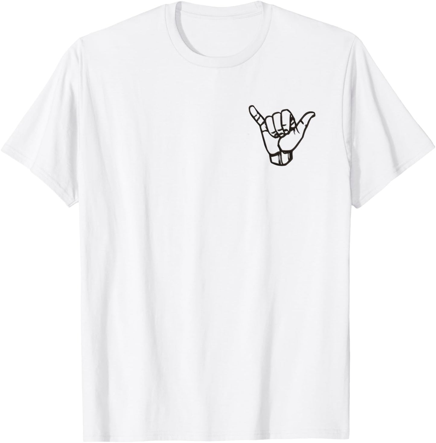 Shaka Sign Hang Good Vibes Retro Loose Hawaii Surfing T-Shirt - T-Shirt | White