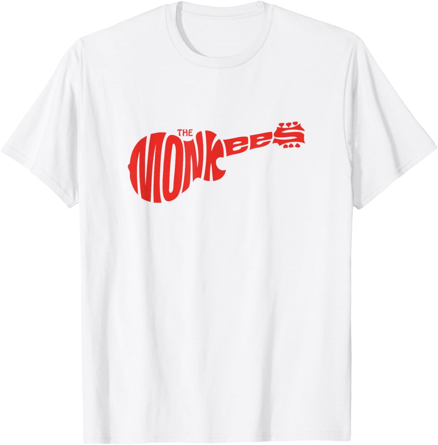 The Monkees Classic Red Guitar Logo White T-Shirt - T-Shirt | White