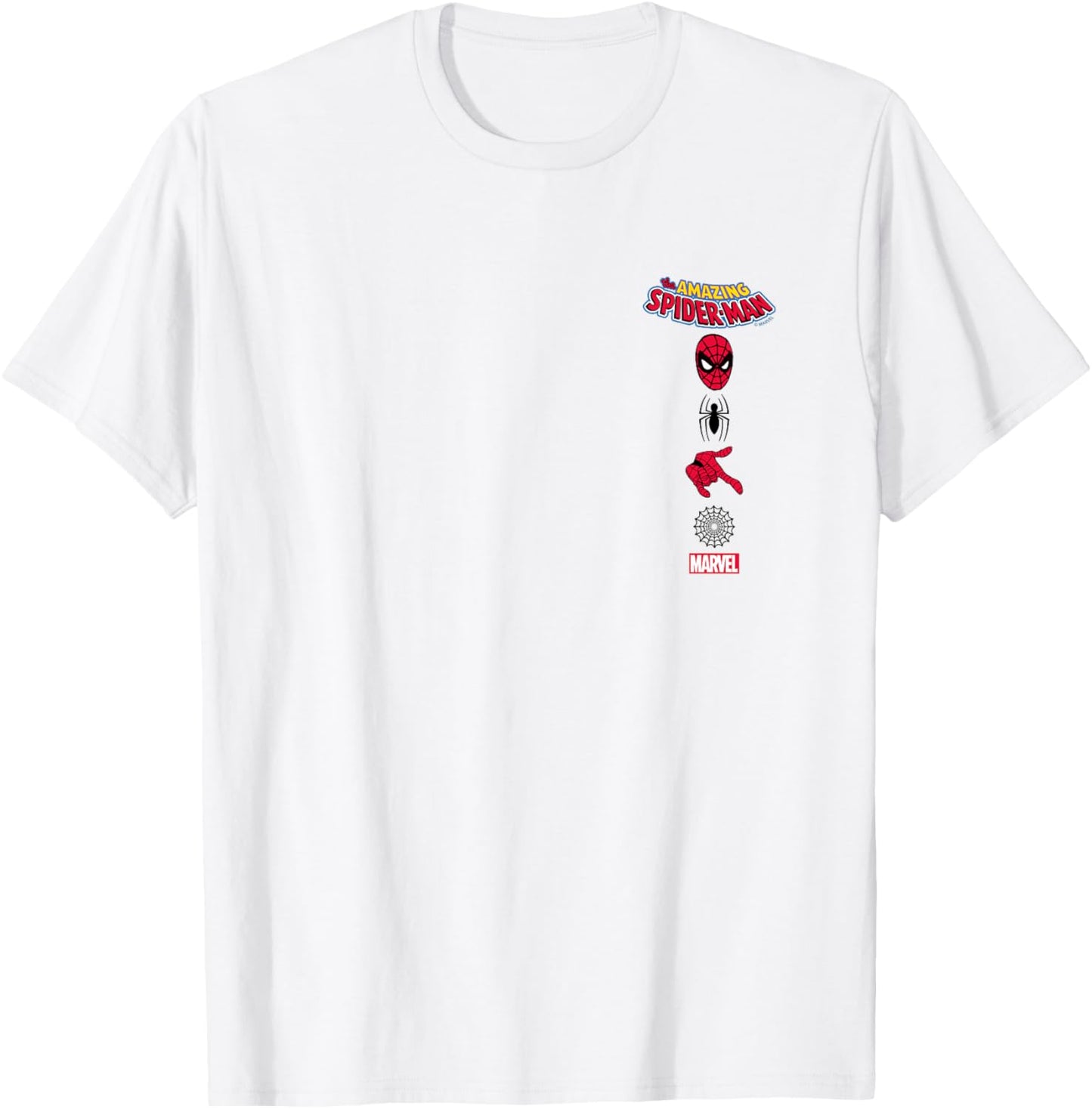 Spider-Man - Stacked Icons T-Shirt - T-Shirt | White