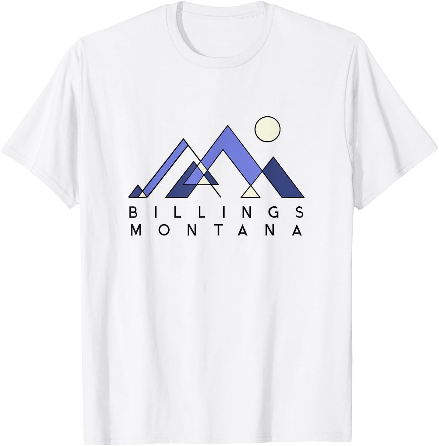 Billings Montana | Billings MT Abstract T-Shirt - T-Shirt | White