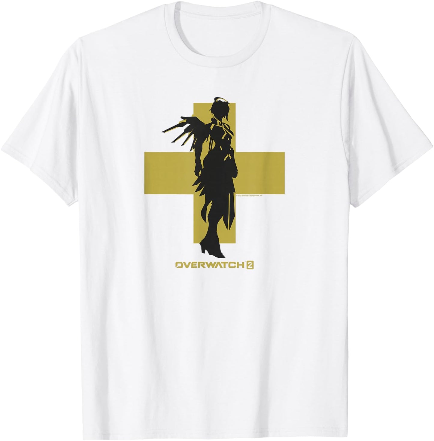 Overwatch 2 Mercy Angel Silhouette T-Shirt - T-Shirt | White