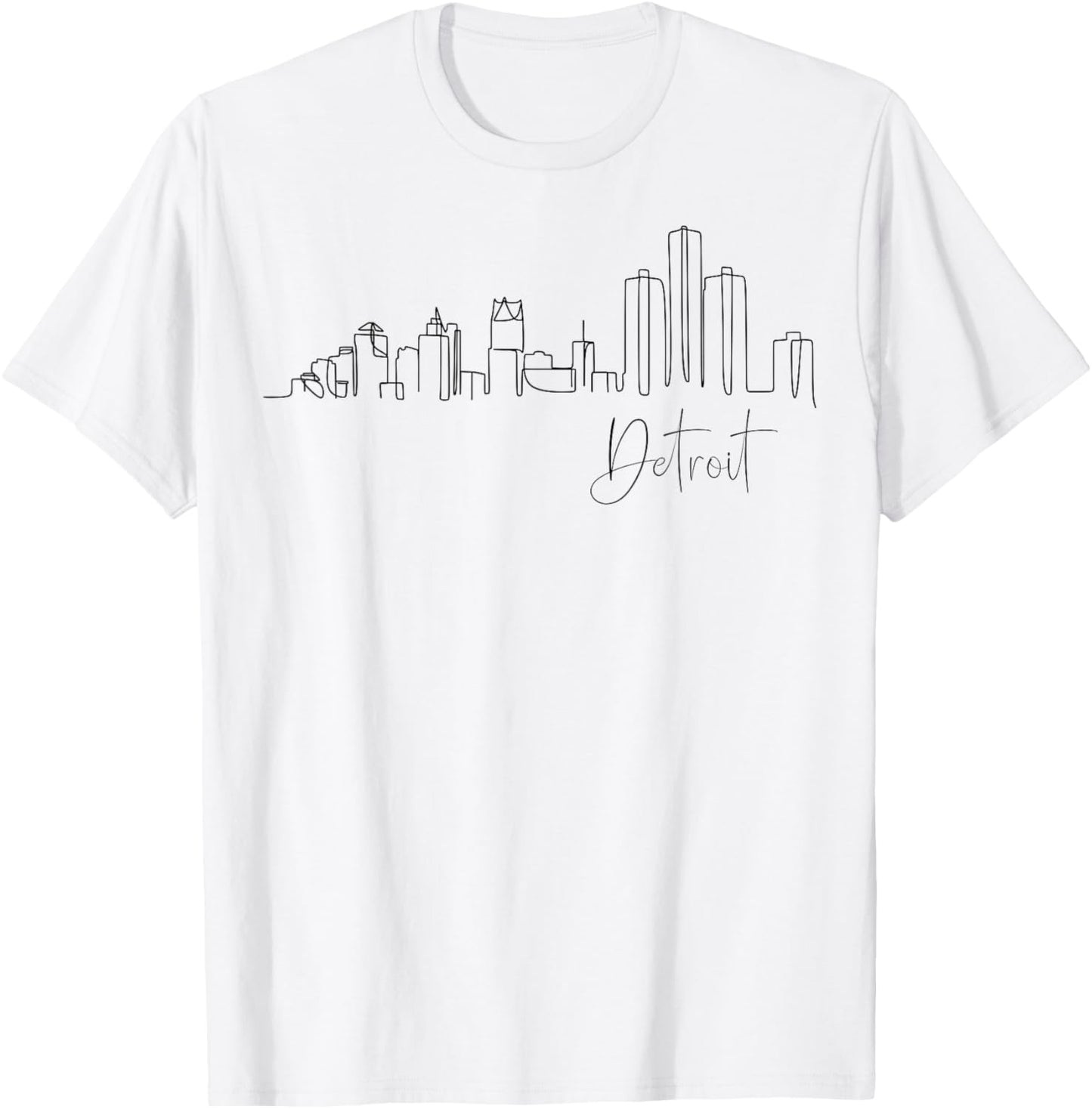 Detroit Michigan Great Lakes State Vacation Motor City T-Shirt - T-Shirt | White