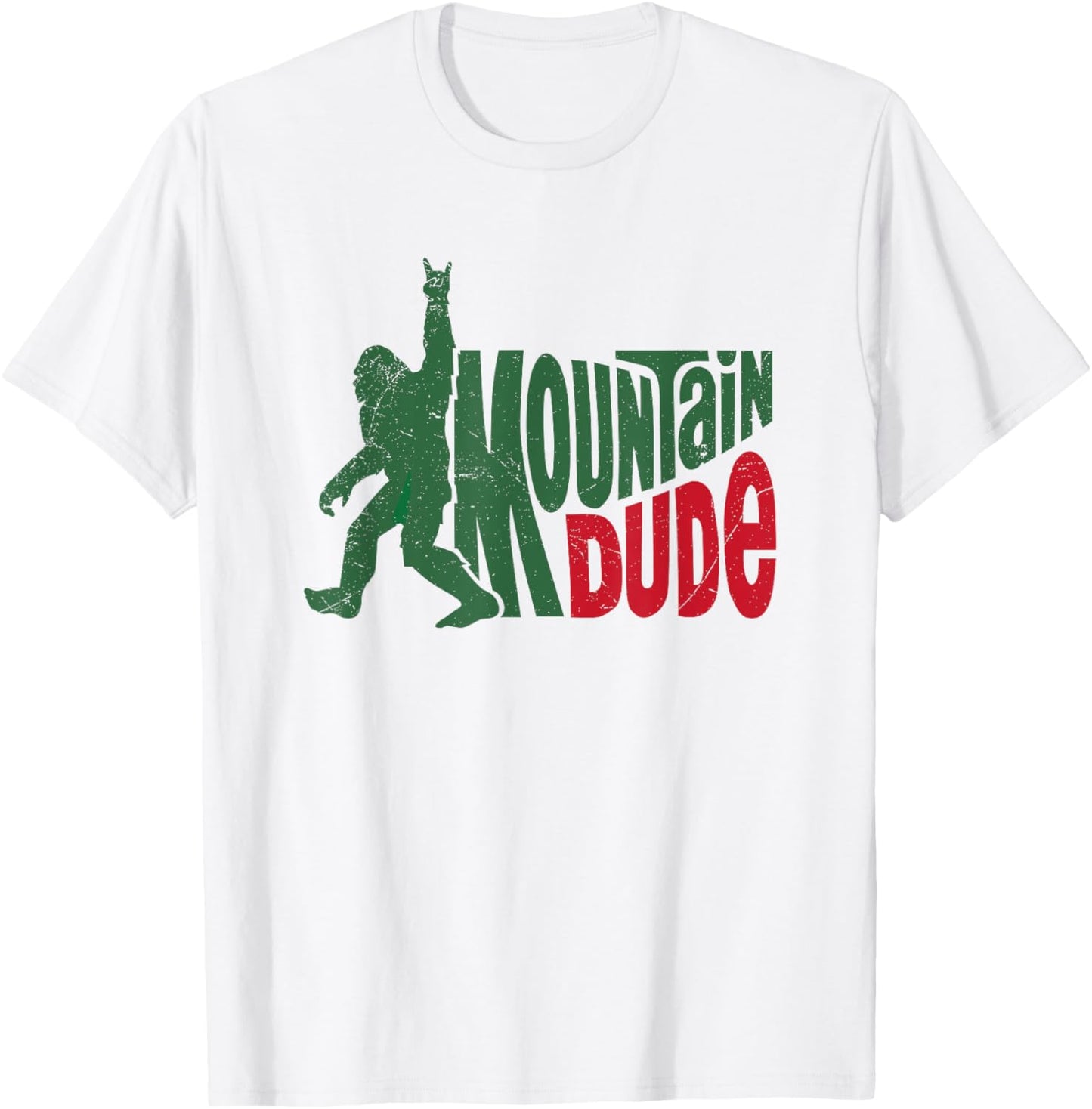 Mountain Dude Funny Bigfoot Sasquatch Hiking T-Shirt - T-Shirt | White