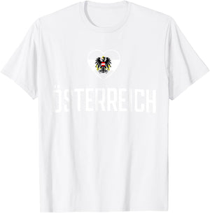 Österreich Flagge Adler für Fan T-Shirt - T-Shirt | White