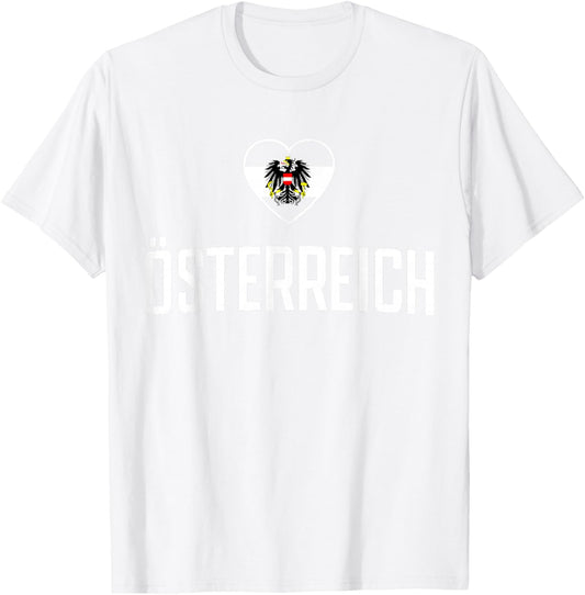 Österreich Flagge Adler für Fan T-Shirt - T-Shirt | White