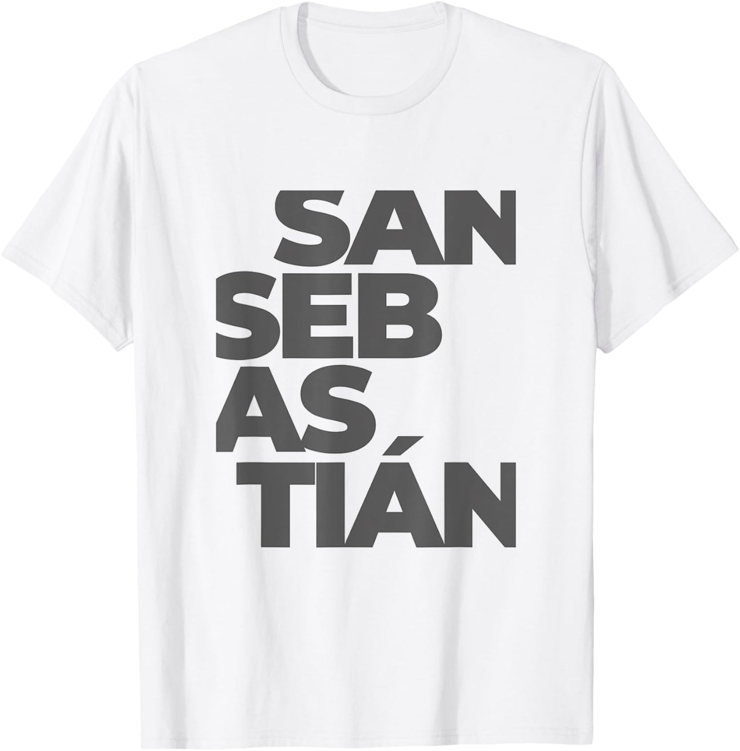 San Sebastián Large Text T-Shirt - T-Shirt | White