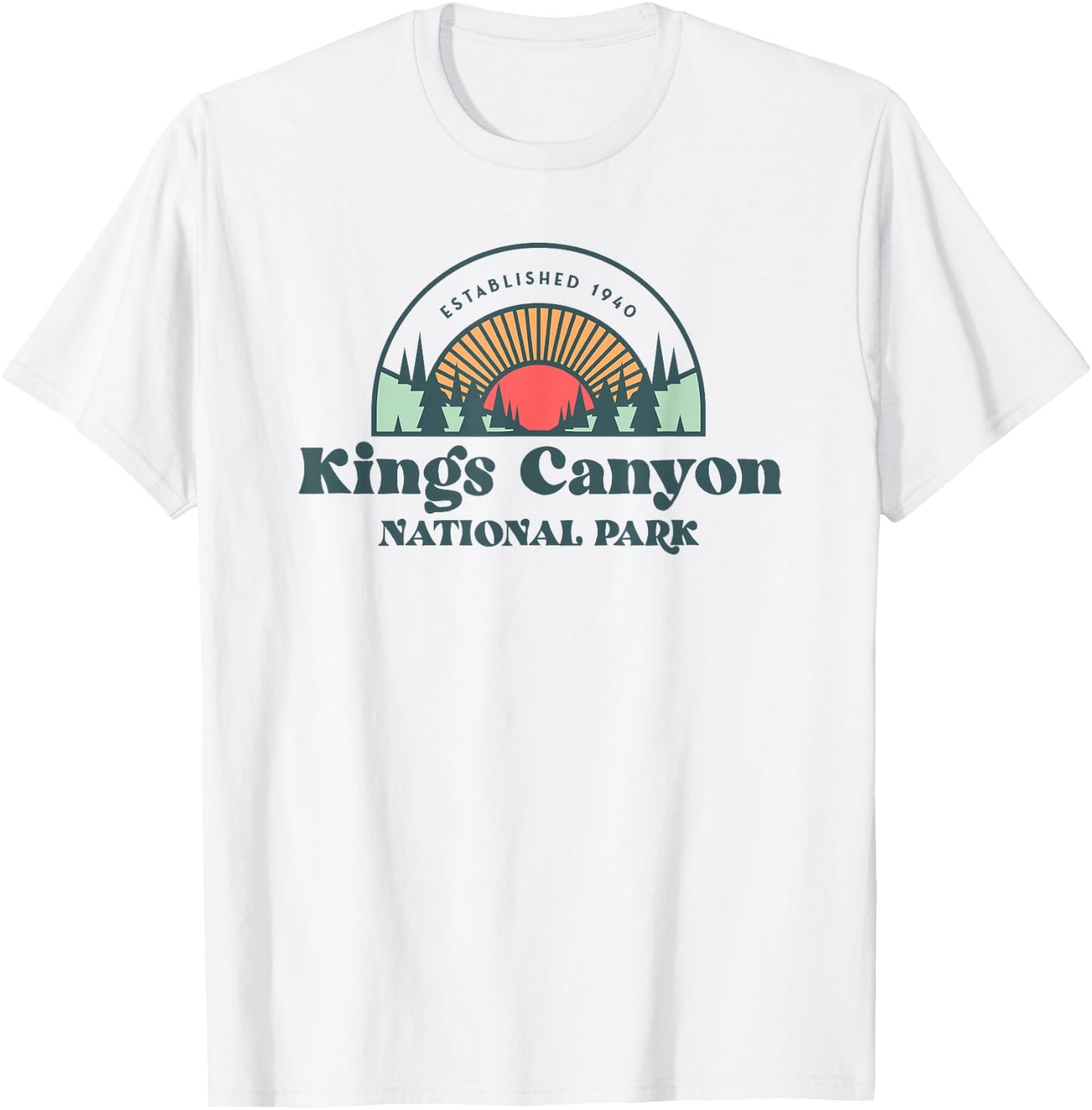 Family Vacation Shirt - Retro Kings Canyon National Park T-Shirt - T-Shirt | White