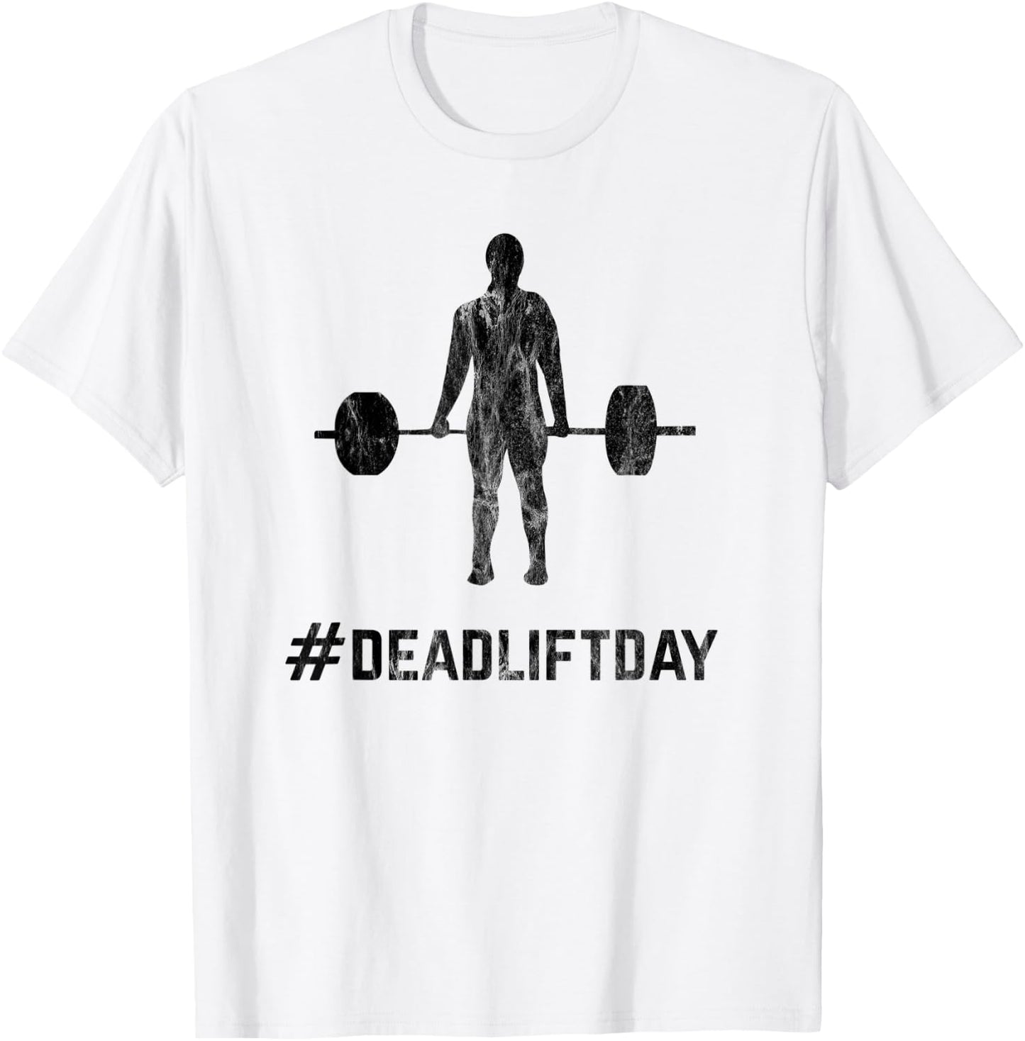 Deadlift-Day Retro Vintage Barbell Gym Lifting T-Shirt - T-Shirt | White