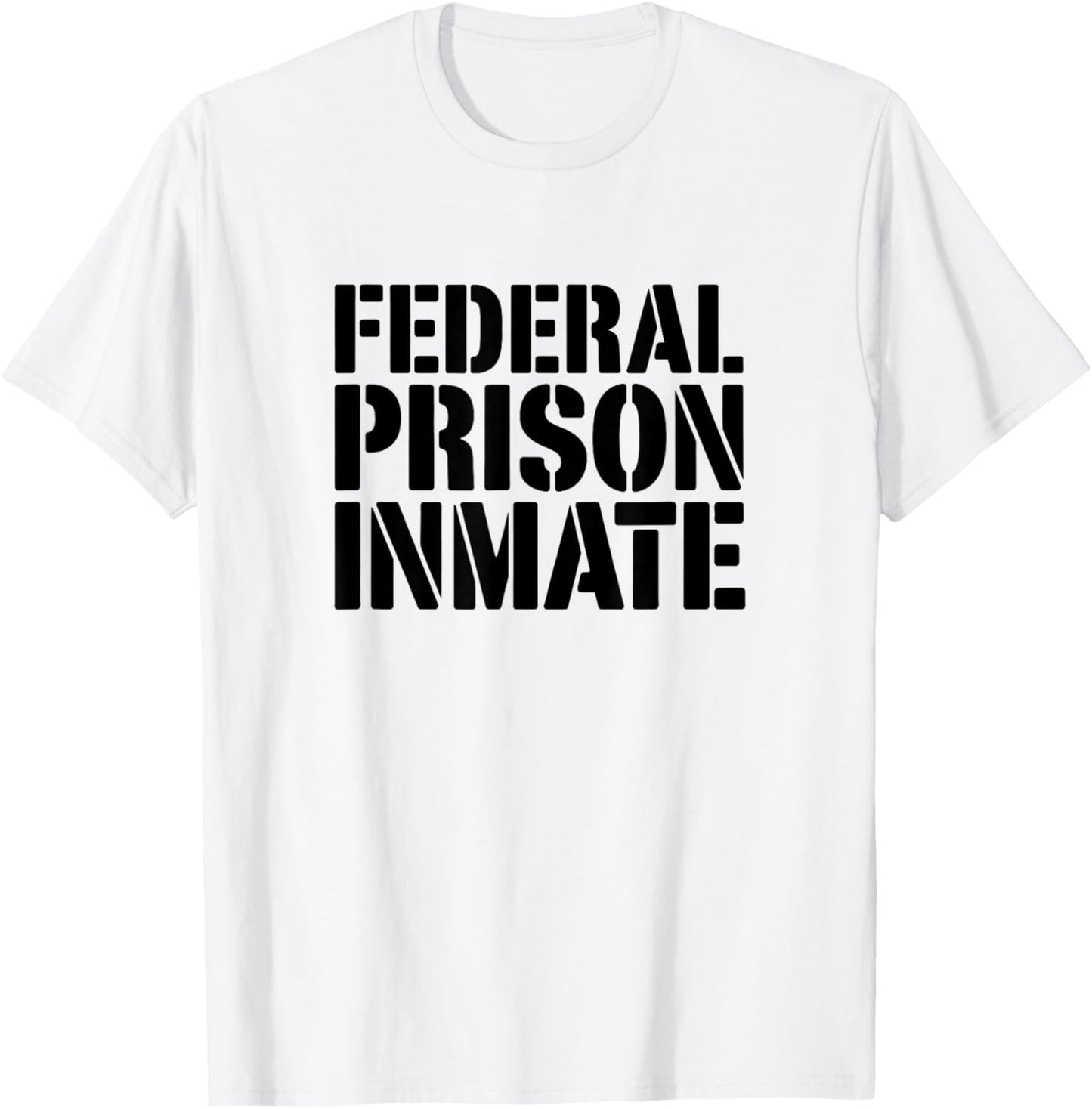 Federal Prison Jail Inmate Uniform Number Funny Halloween T-Shirt - T-Shirt | White