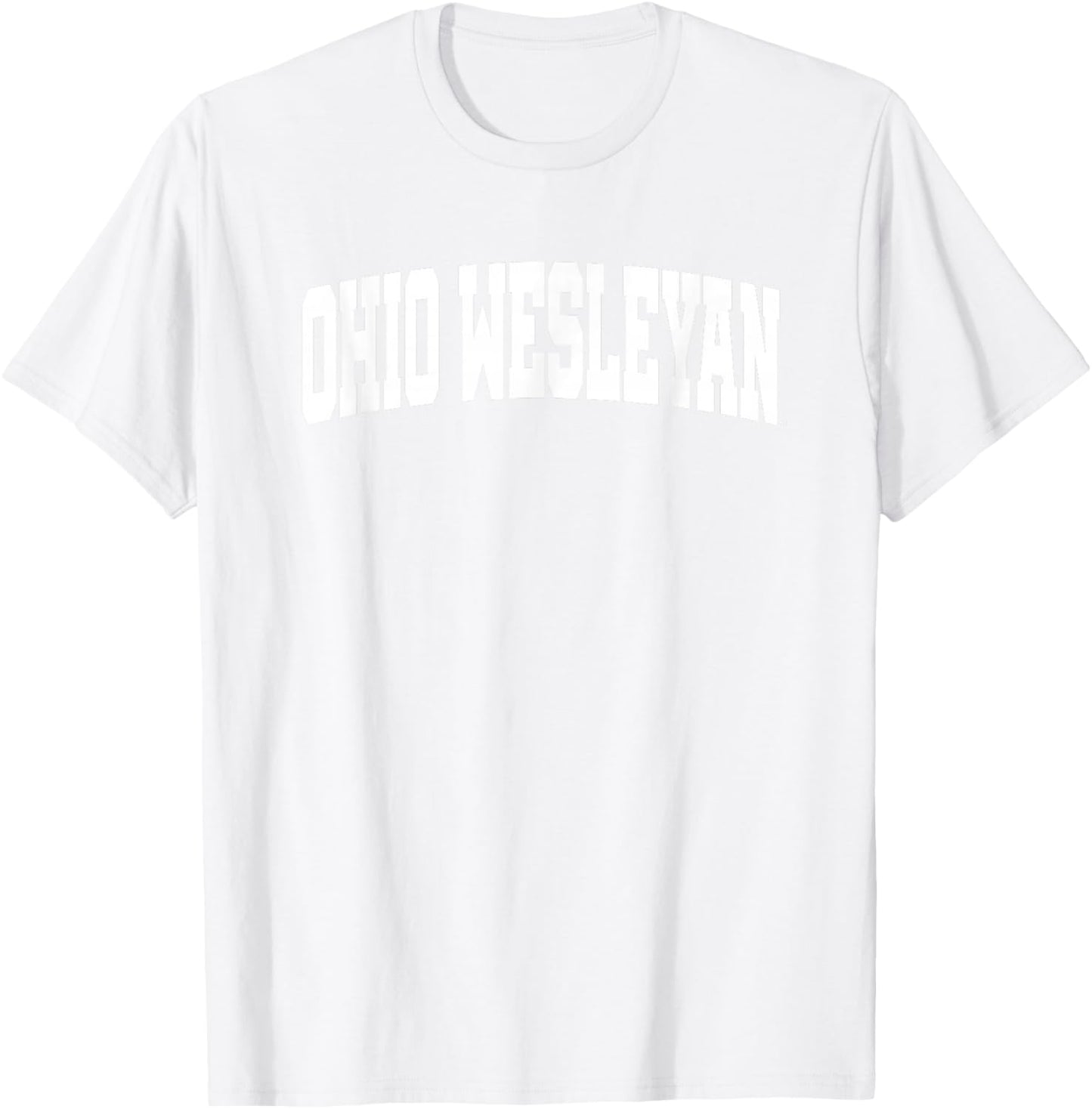 Ohio Wesleyan University Battling Bishops School Name Arch T-Shirt - T-Shirt | White