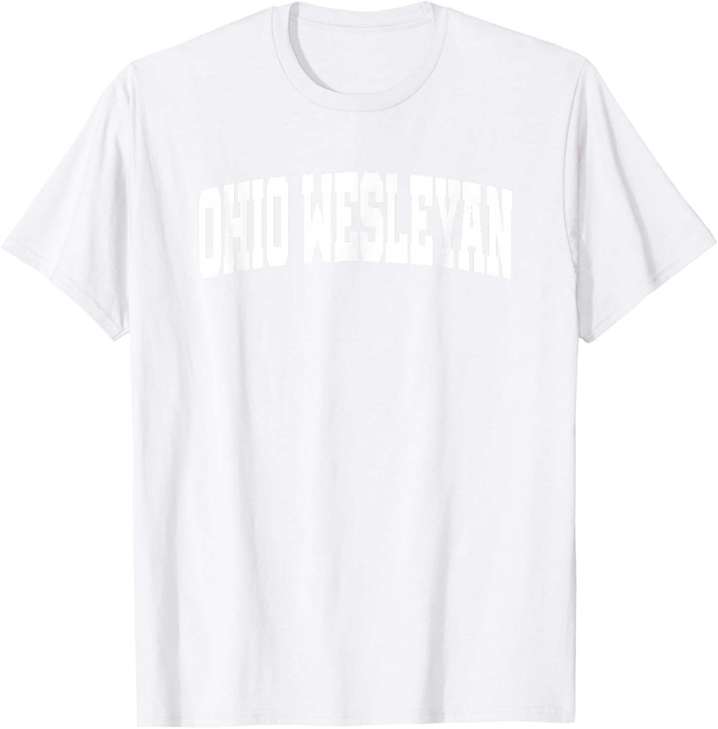 Ohio Wesleyan University Battling Bishops School Name Arch T-Shirt - T-Shirt | White