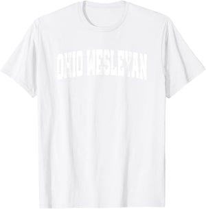 Ohio Wesleyan University Battling Bishops School Name Arch T-Shirt - T-Shirt | White