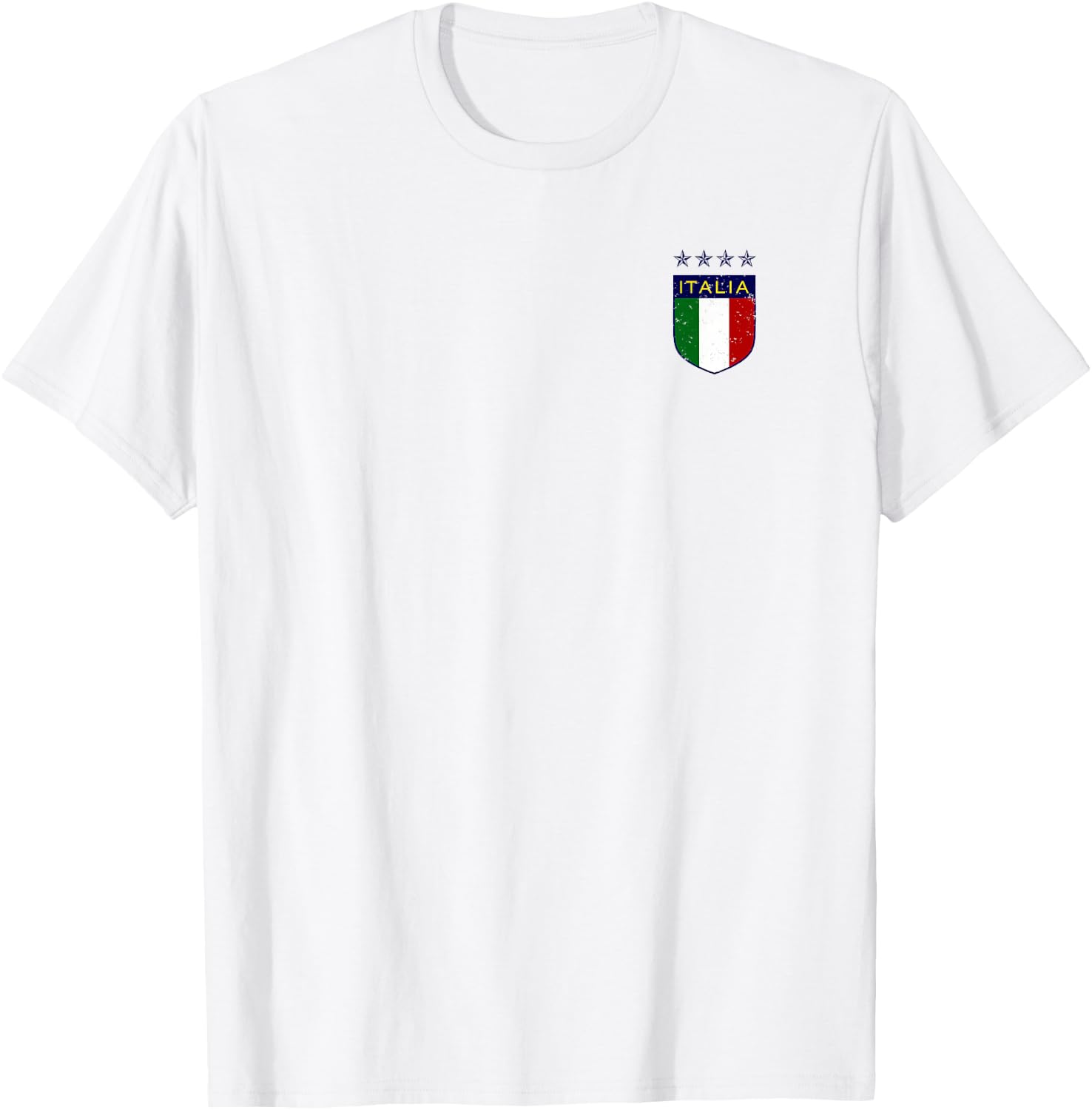 Vintage Italia Soccer Double-Sided T-Shirt - T-Shirt | White