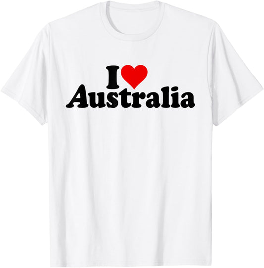 I Love Heart Australia T-Shirt - T-Shirt | White