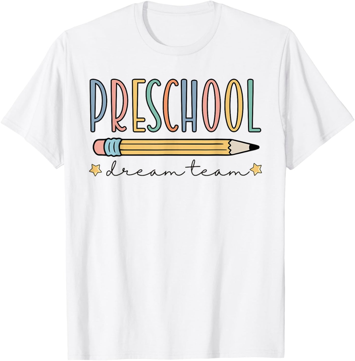 Preschool Dream Team Retro Back To School Teacher Student Women Girls Kids T-Shirt - T-Shirt | White