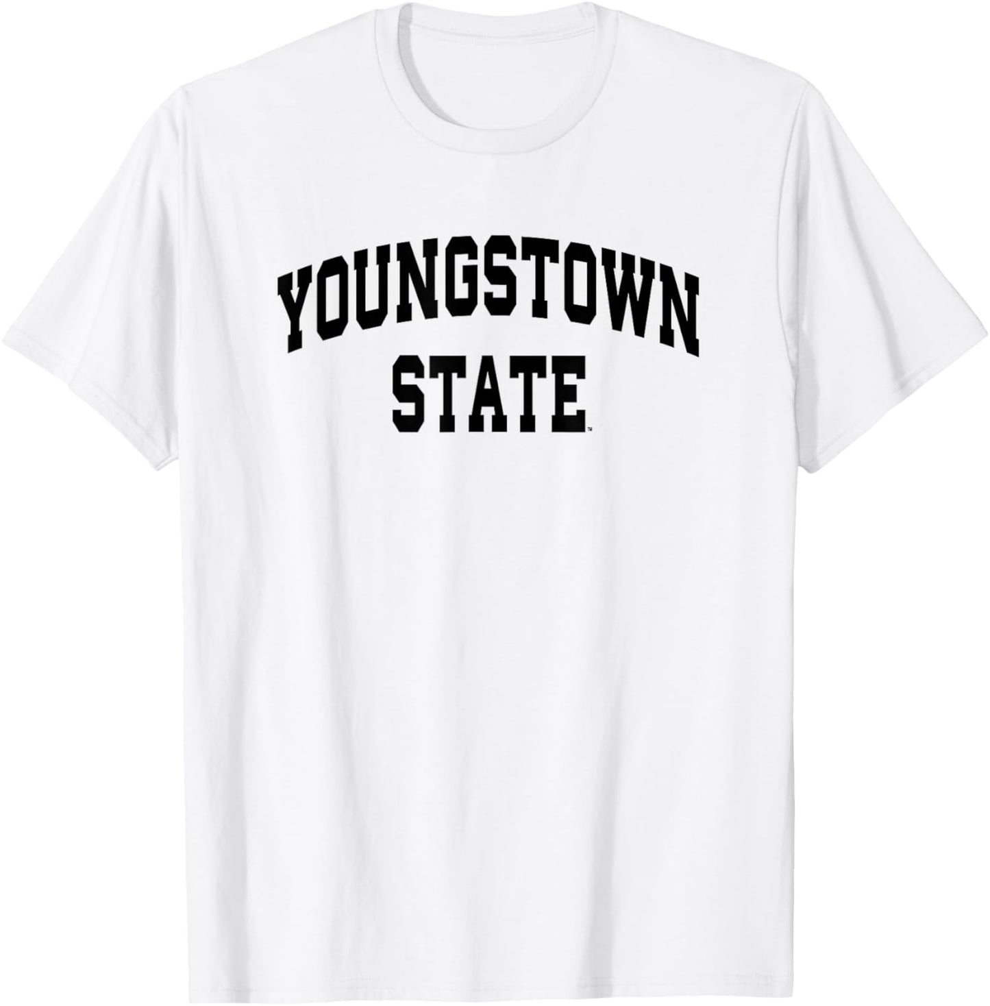 Youngstown State University Penguins Block Stacked T-Shirt - T-Shirt | White