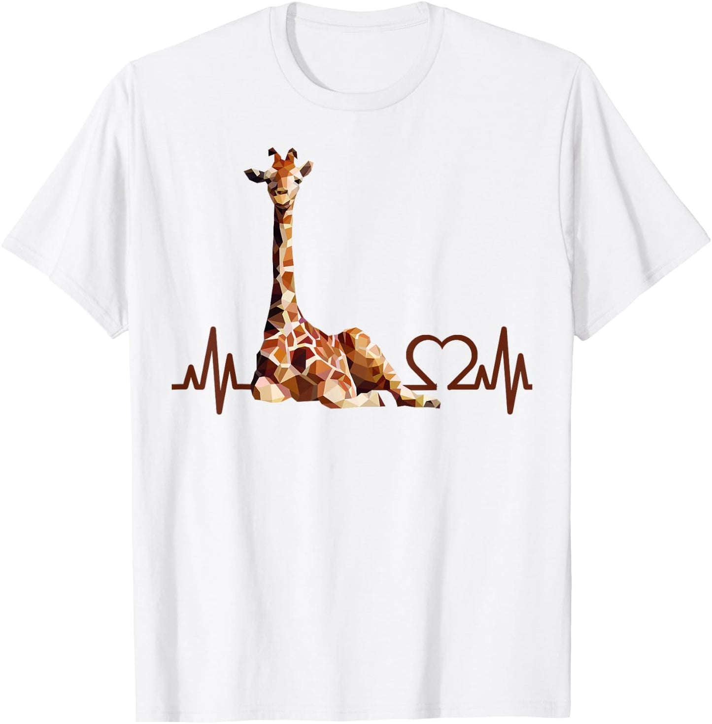 Birthday Giraffe Heartbeat Shirt for Woman Man Kids T-Shirt - T-Shirt | White