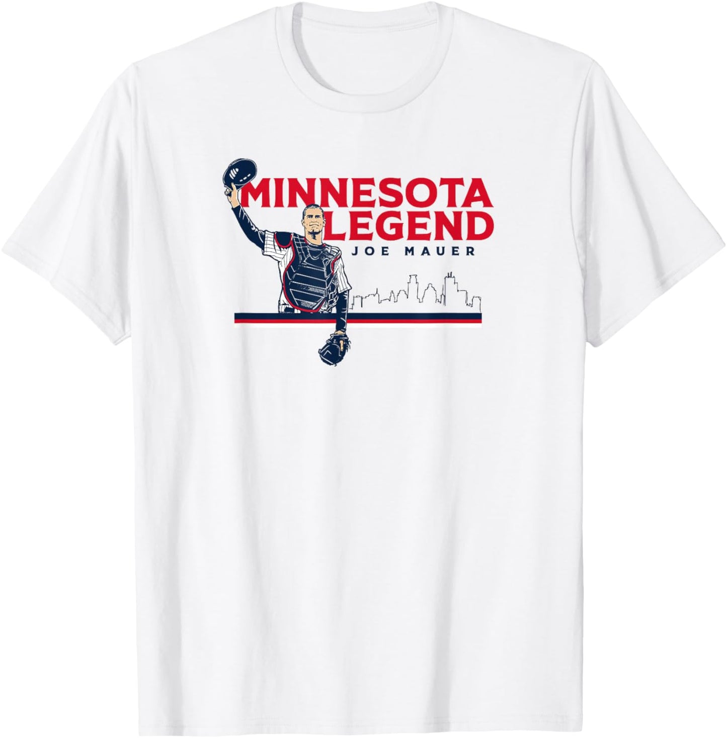 Joe Mauer - Minnesota Legend - Minnesota Baseball T-Shirt - T-Shirt | White