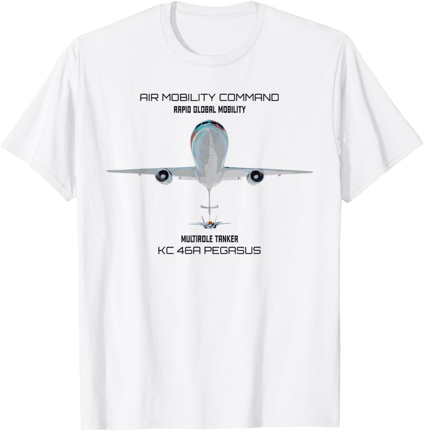 KC-46 Pegasus Aircraft Tanker Refueling Military Airplane T-Shirt - T-Shirt | White
