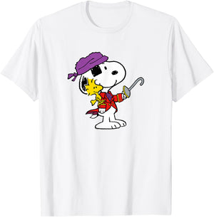 Peanuts Ahoy Snoopy and Woodstock T-Shirt - T-Shirt | White