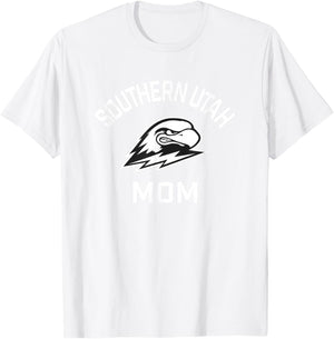 Southern Utah University Thunderbirds Arched Mom T-Shirt - T-Shirt | White