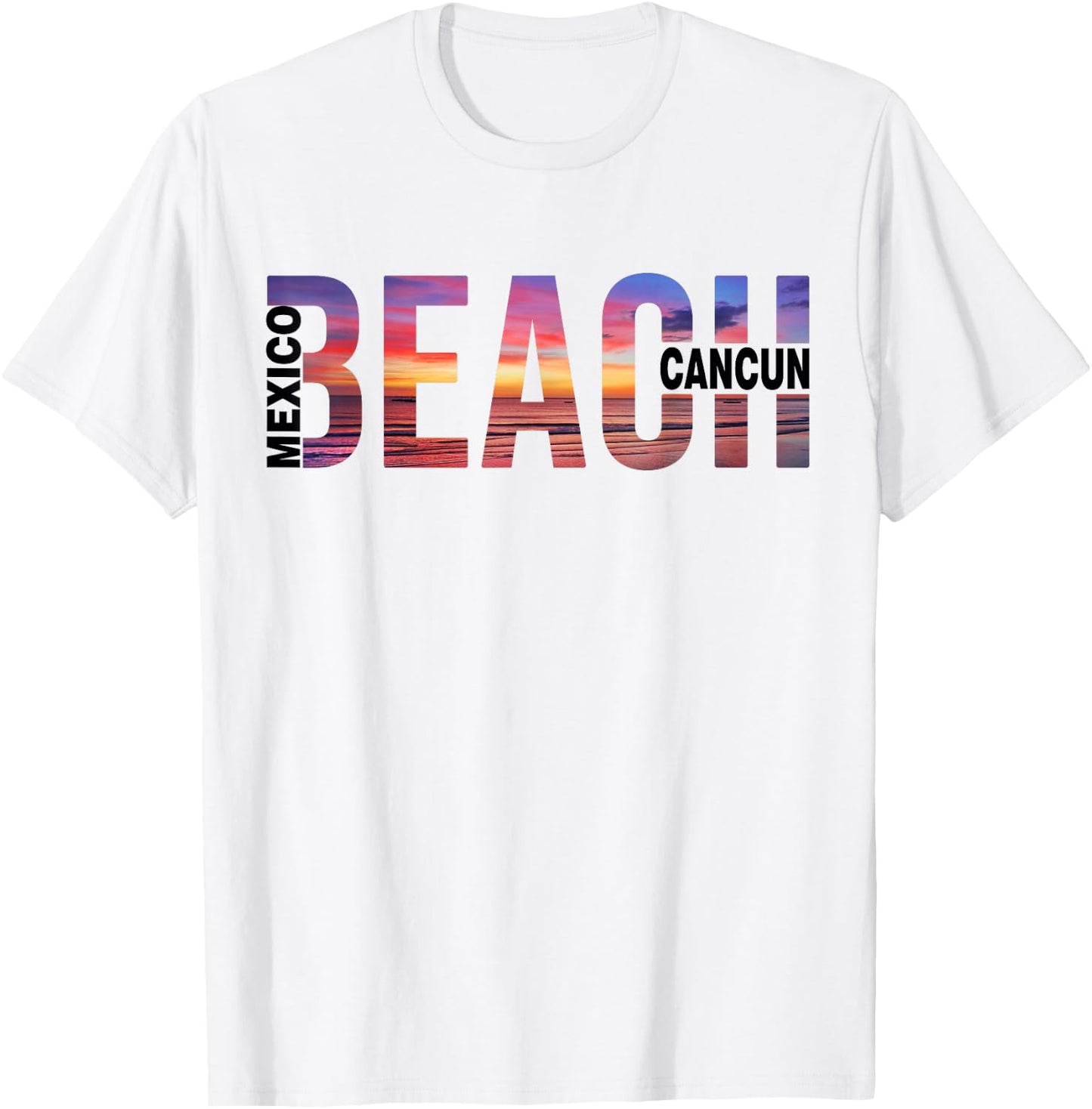 Can Cun Palm Trees Beach Mexico Vacation Family Women Kids T-Shirt - T-Shirt | White