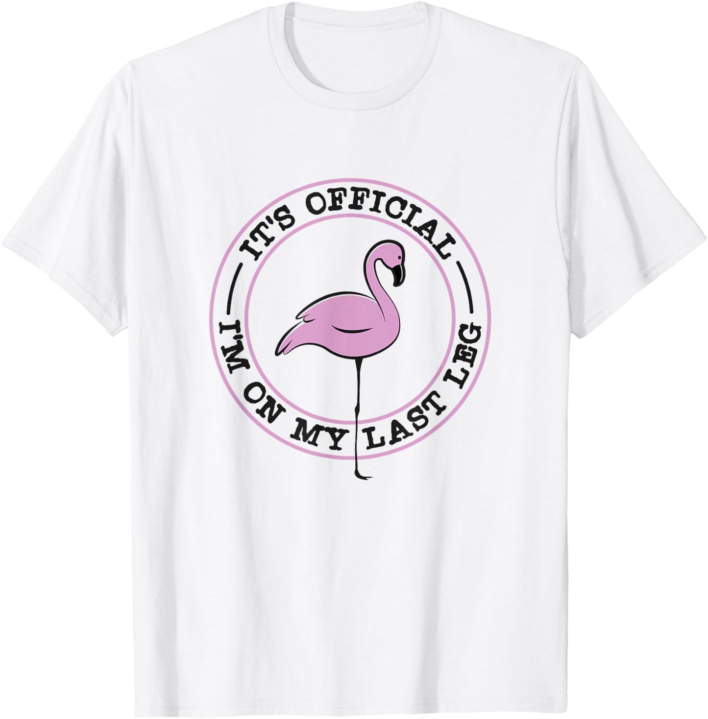 It's Official I'm On My Last Leg - Funny Leg Amputee T-Shirt - T-Shirt | White
